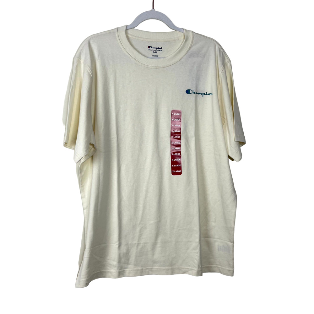 Champion Chalk White Short Sleeve Crewneck T-Shirt NWT Size XL